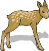 Suspicious Fawn Clip Art